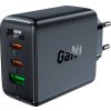 Nástenná nabíjačka Acefast A41, 2x USB-C + USB, GaN 65 W (čierna)