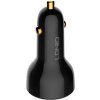 LDNIO C101 Nabíjačka do auta, USB + USB-C, 100 W + kábel USB-C na Lightning (čierna)