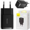 Kompaktná rýchlonabíjačka Baseus, 2x USB, 10,5 W (čierna)