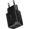 Baseus CCXJ010201 Compact Nabíječka 2xUSB 10,5W Black