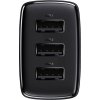 Kompaktní rychlonabíječka Baseus, 3x USB, 17 W (černá)