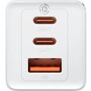Baseus CCGP120202 GaN5 Pro Quick Nabíječka USB-A + 2x USB-C 65W White
