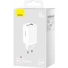 Baseus CCGP120202 GaN5 Pro Quick Nabíječka USB-A + 2x USB-C 65W White