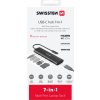 SWISSTEN USB-C HUB 7-IN-1 (USB-C 100W, HDMI 4K, 1x USB-A 3.0, 2x USB-A 2.0, SD, MICRO SD) ALUMINIUM