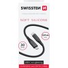 DÁTOVÝ KÁBEL SWISSTEN SOFT SILICONE USB-C / LIGHTNING 0,4 M ČIERNY