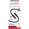 DÁTOVÝ KÁBEL SWISSTEN SOFT SILICONE USB-C / LIGHTNING 0,4 M ČIERNY