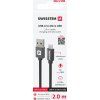 DATOVÝ KABEL SWISSTEN TEXTILE USB / MICRO USB 2,0 M ČERNÝ