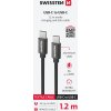 DÁTOVÝ KÁBEL SWISSTEN TEXTILE USB-C / USB-C 1,2 M ČIERNY