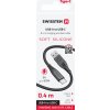 DÁTOVÝ KÁBEL SWISSTEN SOFT SILICONE USB / USB-C 0,4 M ČIERNY