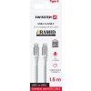 DATOVÝ KABEL SWISSTEN ARAMID REINFORCED USB-C / USB-C 1,5 M BÍLÝ