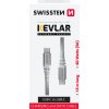 DÁTOVÝ KÁBEL SWISSTEN KEVLAR USB-C / USB-C 1,5 M BIELÝ
