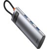 Rozbočovač 7v1 Baseus Gleam, USB-C na 1x HDMI4K 60Hz + 3x USB3.0 + 1x PD + 1x SD/TF (sivý)