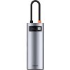 Rozbočovač 7v1 Baseus Gleam, USB-C na 1x HDMI4K 60Hz + 3x USB3.0 + 1x PD + 1x SD/TF (šedý)