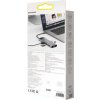 Rozbočovač 11v1 Baseus Metal Gleam Series, USB-C na 3x USB 3.0 + 2x HDMI + USB-C PD + Ethernet RJ45 + microSD/SD + VGA + AUX
