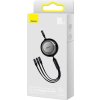 Baseus Bright Mirror 4, kábel USB-C 3 v 1 pre micro USB/USB-C/Lightning 100 W/3,5 A 1,1 m (čierny)