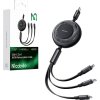 Kábel 3v1 USB na USB-C/Lightning/Micro USB, Mcdodo CA-5220, 1,2 m (čierny)