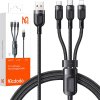 Kábel 3v1 z USB na USB-C/Lightning/Micro USB, Mcdodo CA-0930, 6A, 1,2 m (čierny)