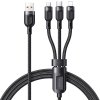 Kabel 3v1 z USB na USB-C / Lightning / Micro USB, Mcdodo CA-0930, 6A, 1,2 m (černý)