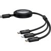 Rychlonabíjecí kabel 3v1 Baseus Free2Draw USB-C na USB-C/Lightning/Micro 100W, 1,1 m (černý)