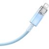 Rýchlonabíjací kábel Baseus USB-C na Lightning Explorer Series 1m, 20W (modrý)