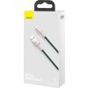 Kábel USB pre Lightning Baseus Cafule, 2,4 A, 2m (zelený)