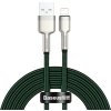 Kábel USB pre Lightning Baseus Cafule, 2,4 A, 2m (zelený)
