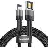 Baseus CALKLF-HG1 Cafule Kabel USB to Lightning Double Sided 1.5A 2m Grey/Black