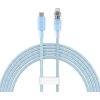 Rýchlonabíjací kábel Baseus USB-C na Lightning Explorer Series 2m, 20W (modrý)