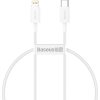 Kábel Baseus Superior Series USB-C na Lightning, 20W, PD, 0,25m (biely)
