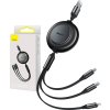 Baseus Bright Mirror 2, kábel USB 3 v 1 pre micro USB / USB-C / Lightning 3,5 A 1,1 m (čierny)