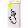 Baseus Bright Mirror 2, kábel USB 3 v 1 pre micro USB / USB-C / Lightning 3,5 A 1,1 m (čierny)