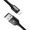 Kábel Baseus 3v1 USB-C / Lightning / Micro 3,5 A 0,3 m - čierny