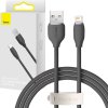 Baseus Jelly kabel USB na Lightning, 2,4A, 1,2 m (černý)