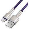 Kábel USB pre Lightning Baseus Cafule, 2,4 A, 1 m (fialový)