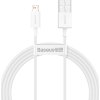 Baseus CALYS-B02 Superior Fast Charging Kabel Lightning 2.4A 1.5m White