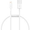 Kábel USB na Lightning rady Baseus Superior, 2,4 A, 0,25 m (biely)
