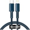 Baseus High Density Braided Series Fast Charging Datový Kabel USB-C - Lightning 20W 1m Blue