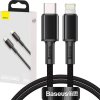 Baseus High Density Braided Series Fast Charging Datový Kabel USB-C - Lightning 20W 1m Black