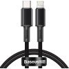 Baseus High Density Braided Series Fast Charging Datový Kabel USB-C - Lightning 20W 1m Black