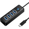 Orico HUB USB-C na 4x USB 3.0 5Gbps 0,15 m čierny