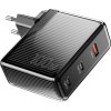 Nástenná nabíjačka, Essager, ECT2CA-ZXB01-Z, GaN, USB-A, USB-C 100W (čierna)