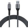 Kábel USB-A na USB-C Lention 6A, 1 m (čierny)