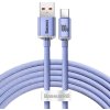 Baseus CAJY000505 Crystal Shine Series Datový Kabel USB - USB-C 100W 2m Purple