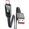 Kabel Mcdodo CA-4980 USB na USB-C s displejem 1,2 m (černý)