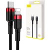Baseus Cafule Datový Kabel USB-C - Lightning 20W 1m Red/Black