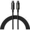 Kabel USB-C na USB-C Baseus Tungsten Gold 240W 2 m (černý)