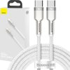 Kábel USB-C na USB-C Baseus Cafule, 100W, 2m (biely)