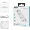 Magnetická bezdrôtová nabíjačka Choetech T588-F 3v1 15 W (biela)