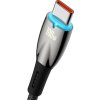 Baseus Glimmer Series Fast Charging Datový Kabel USB-A - USB-C 100W 2m Black