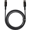 Zlatý kabel Baseus Tungsten Type-C na Type-C 100W 2m (černý)